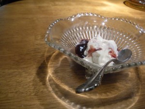 Yogurt with Raspberry Preserves